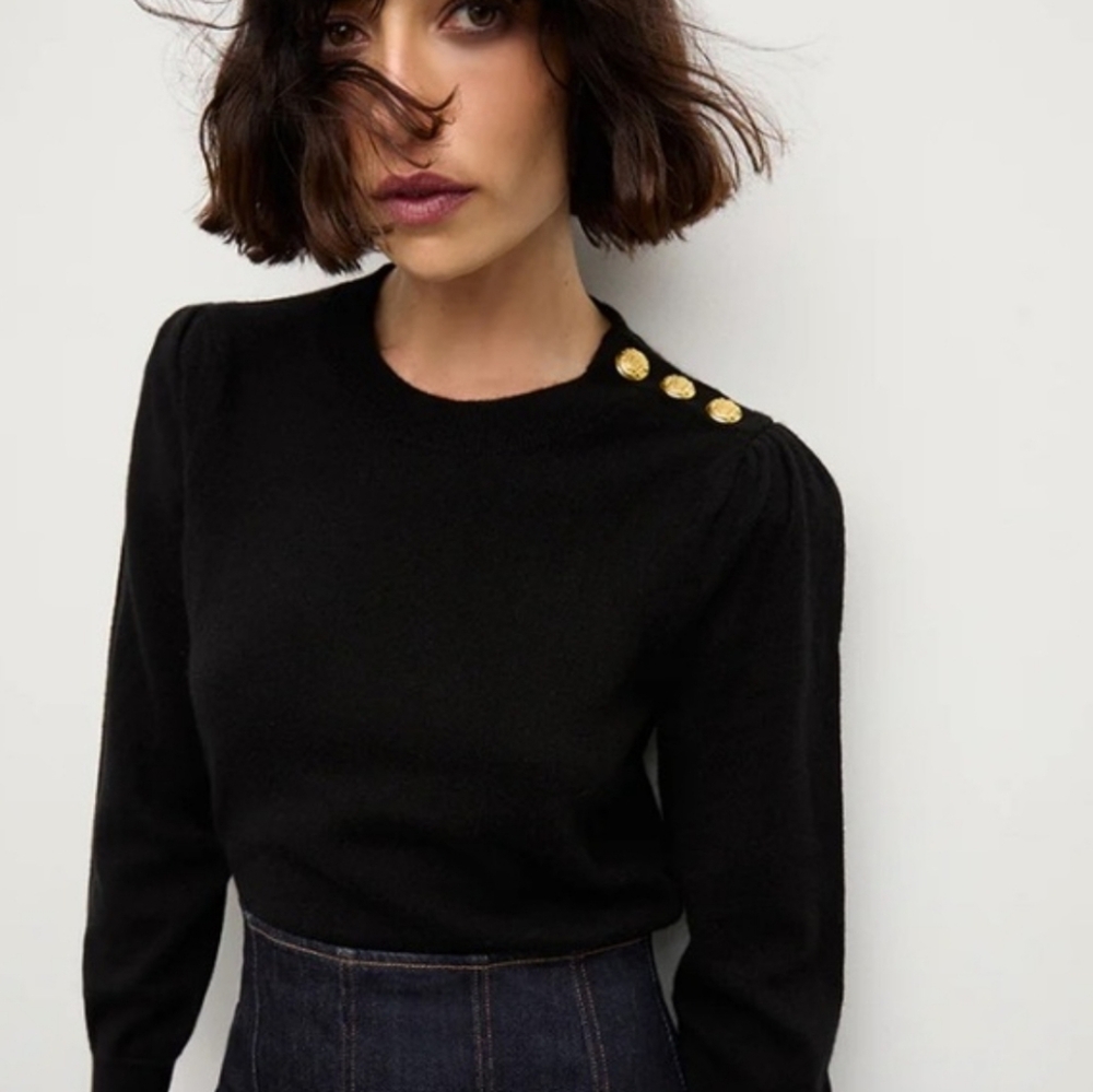 Veronica Beard - Nelia Cashmere Sweater - Black - XS - - Picture 3 of 12